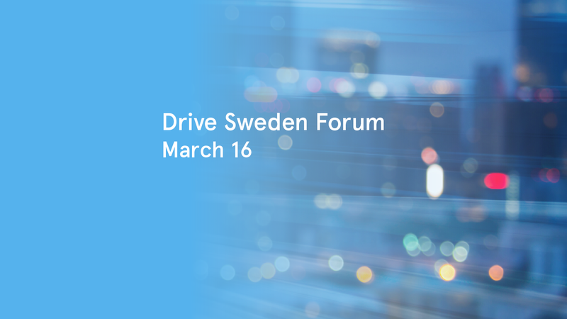 A promo image for Drive Sweden Forum, March 16.