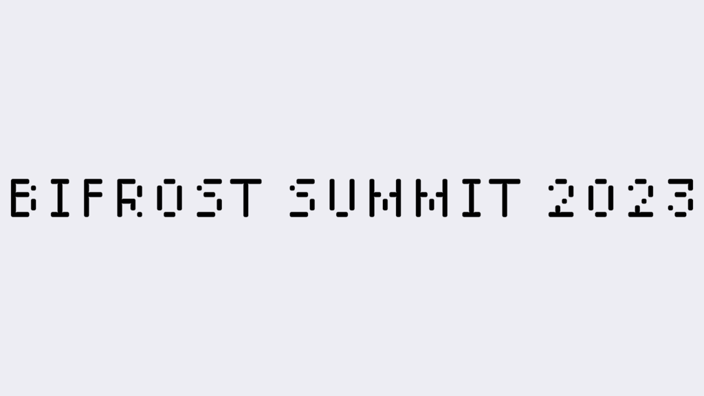 The logo for Bifrost Summit 2023.